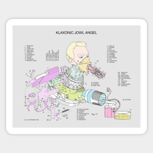 Klaxonic Jowl Angel (Original Art by Shend) Sticker